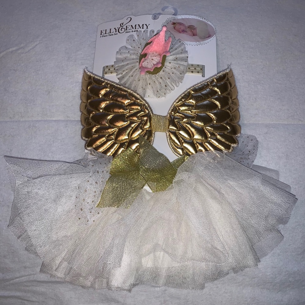 Elly & Emmy 3 piece tutu set 0-6m